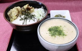 2019.12.7　みどり湖パーキングエリア（上り線）新メニュー「みどり湖とろろづくし」販売開始！